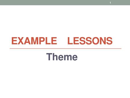 Example Lessons Theme.