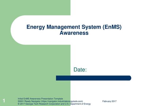 Energy Management System (EnMS) Awareness