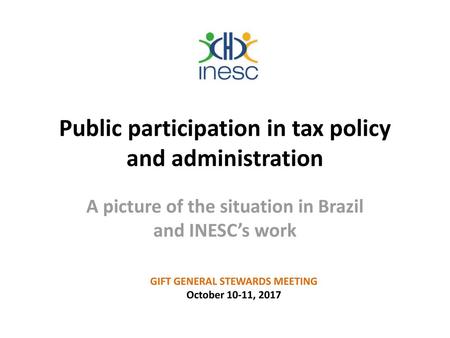 Public participation in tax policy and administration