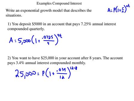 Examples Compound Interest