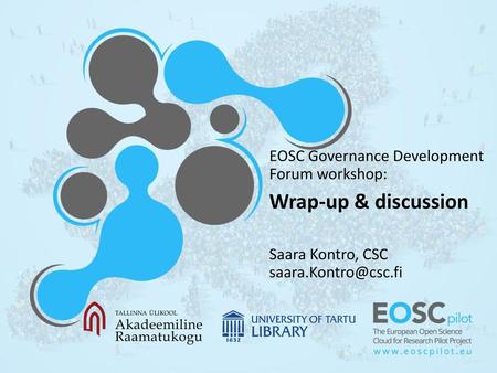 Wrap-up & discussion EOSC Governance Development Forum workshop: