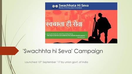 'Swachhta hi Seva' Campaign