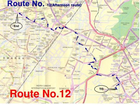 Route No. 12(Afternoon route)