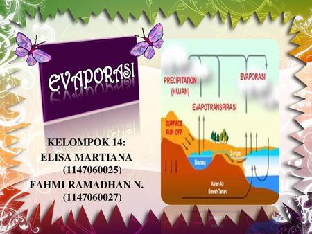 EVAPORASI KELOMPOK 14: ELISA MARTIANA ( )