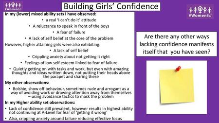 Building Girls’ Confidence