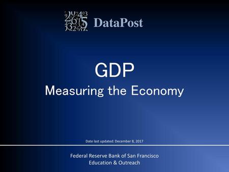 GDP Measuring the Economy