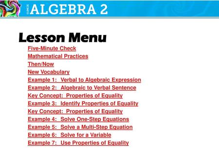 Mathematical Practices Then/Now New Vocabulary