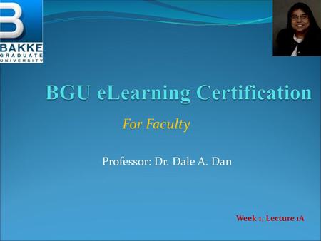 BGU eLearning Certification