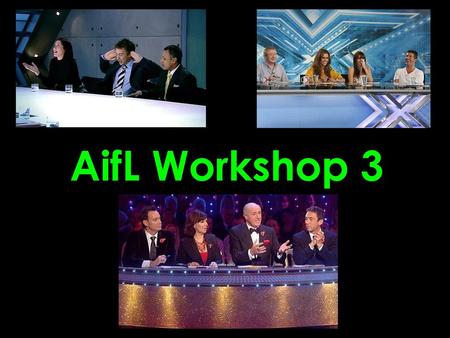 AifL Workshop 3.