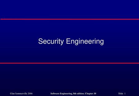 Security Engineering.