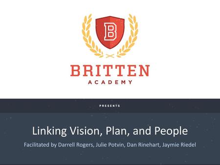 Linking Vision, Plan, and People