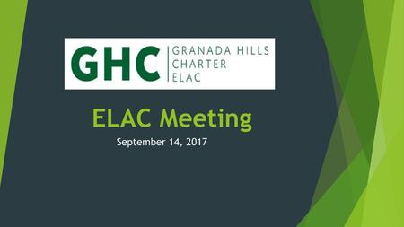 ELAC Meeting September 14, 2017.