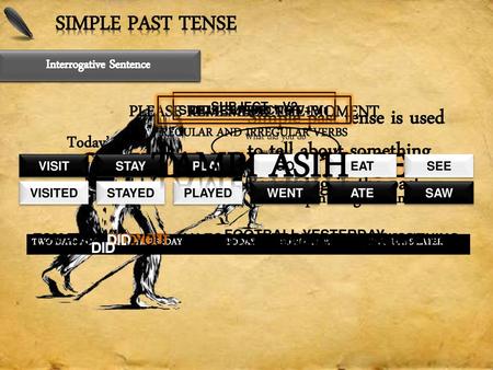 SIMPLE PAST TENSE TAMPI ASIH