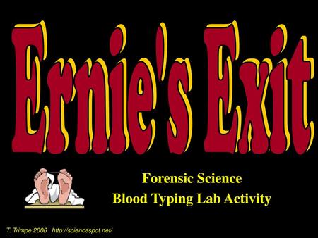 Forensic Science Blood Typing Lab Activity