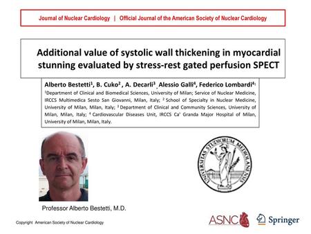 Journal of Nuclear Cardiology | Official Journal of the American Society of Nuclear Cardiology Additional value of systolic wall thickening in myocardial.