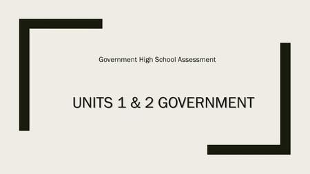 Government High School Assessment