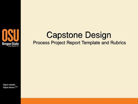 Capstone Design Process Project Report Template and Rubrics