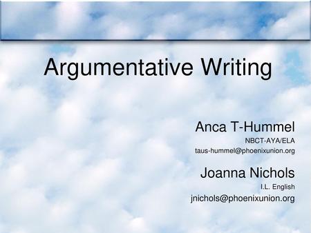 Argumentative Writing