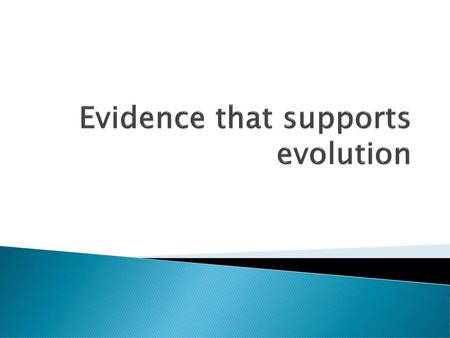 Evidence that supports evolution