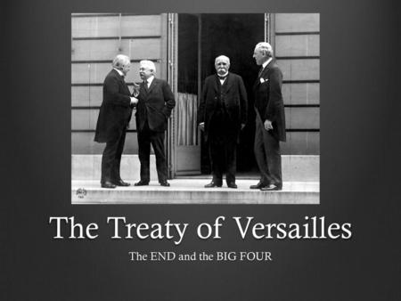 The Treaty of Versailles