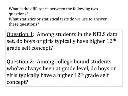 What is the difference between the following two questions?