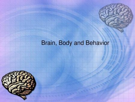 Brain, Body and Behavior