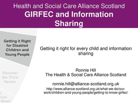 Getting it right for every child and information sharing