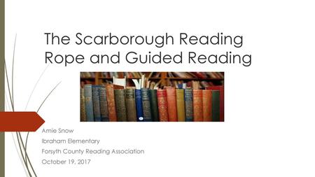 The Scarborough Reading Rope and Guided Reading