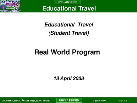 Real World Program Educational Travel Educational Travel