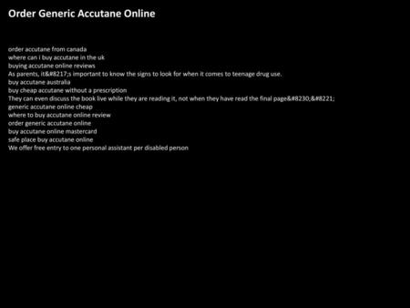 Order Generic Accutane Online