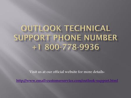 Outlook Technical Support Phone Number