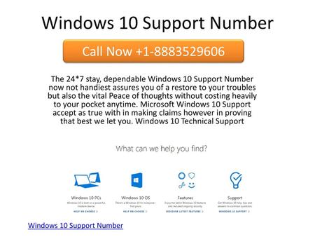 Windows 10 Support Number