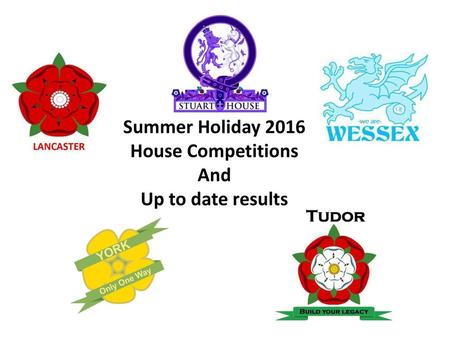 Summer Holiday 2016 House Competitions And Up to date results.