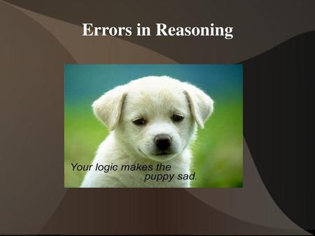 Errors in Reasoning.