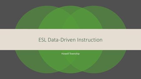 ESL Data-Driven Instruction