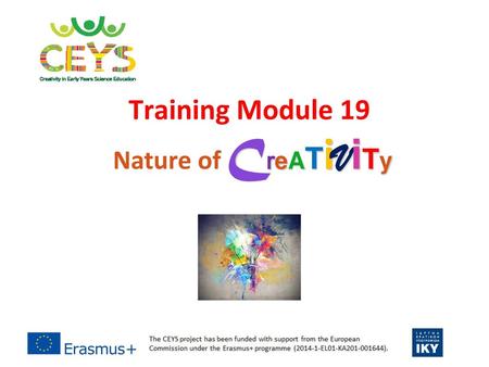 Training Module 19 Nature of CreATiViTy.