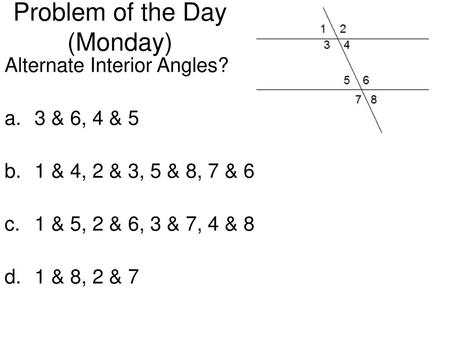 Problem of the Day (Monday)