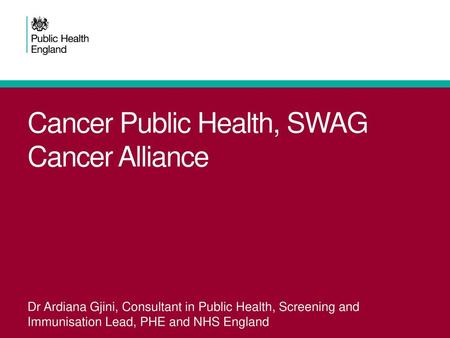 Cancer Public Health, SWAG Cancer Alliance