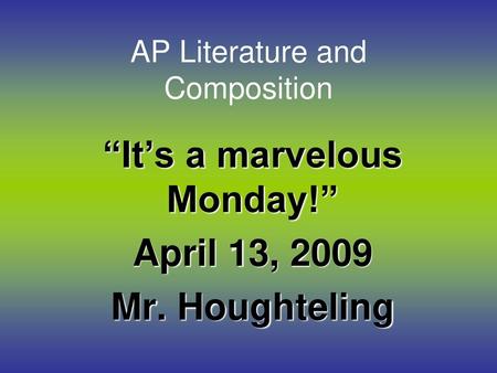 AP Literature and Composition