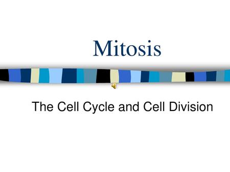 The Cell Cycle and Cell Division