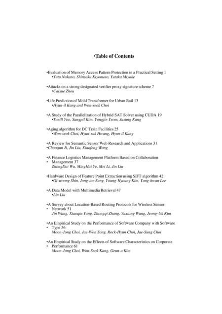 Table of Contents Evaluation of Memory Access Pattern Protection in a Practical Setting 1 Yuto Nakano, Shinsaku Kiyomoto, Yutaka Miyake Attacks on a strong.