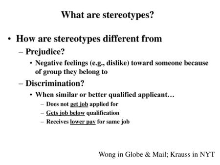 How are stereotypes different from