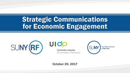 Strategic Communications for Economic Engagement