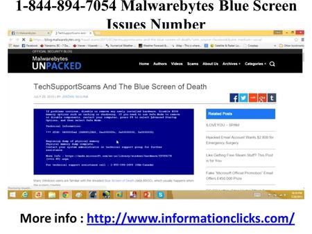 Malwarebytes Blue Screen Issues Number 