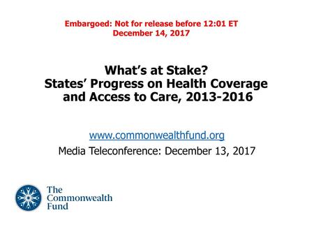 Media Teleconference: December 13, 2017