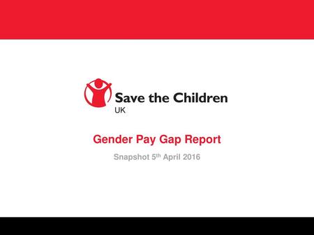 Gender Pay Gap Report Snapshot 5th April 2016.