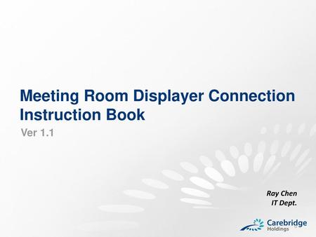 Meeting Room Displayer Connection Instruction Book