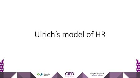 Ulrich’s model of HR.