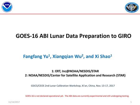 GOES-16 ABI Lunar Data Preparation to GIRO