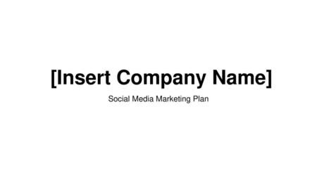 Social Media Marketing Plan